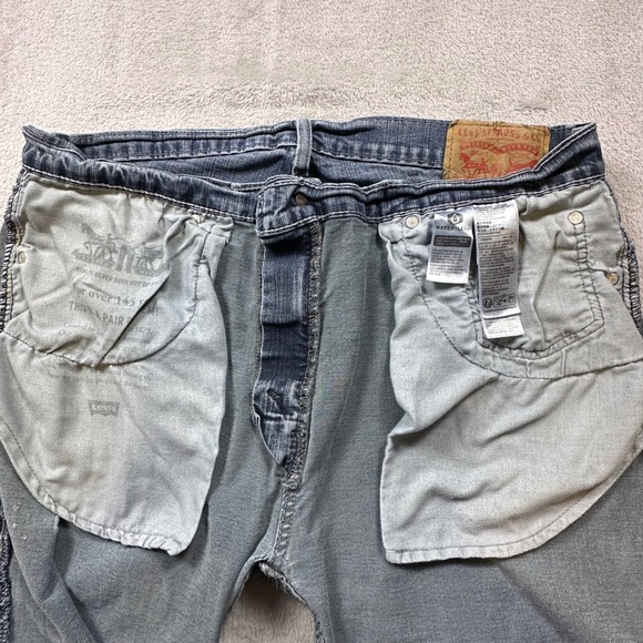 Levi's 559 Relaxed Straight Jeans Tag W36 L32 Distressed Denim (fit 34W x‎ 30L) - Picture 11 of 16